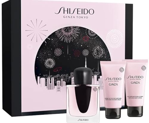 Shiseido Ginza Eau De Parfum Schatulle + Körperlotion + Duschgel - Geschenkbox für Damen