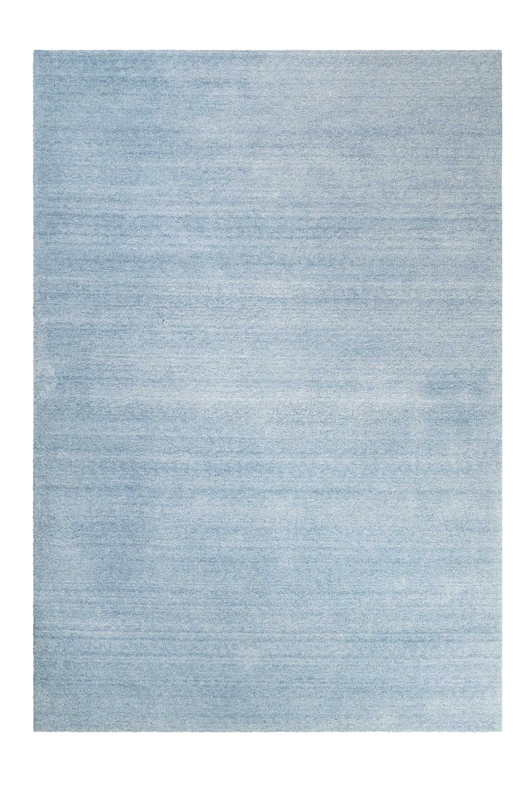Wecon Home Kuschelig weicher Esprit Hochflor Teppich, bestens geeignet fürs Wohnzimmer, Schlafzimmer und Kinderzimmer LOFT(120 x 170 cm, hellblau meliert)