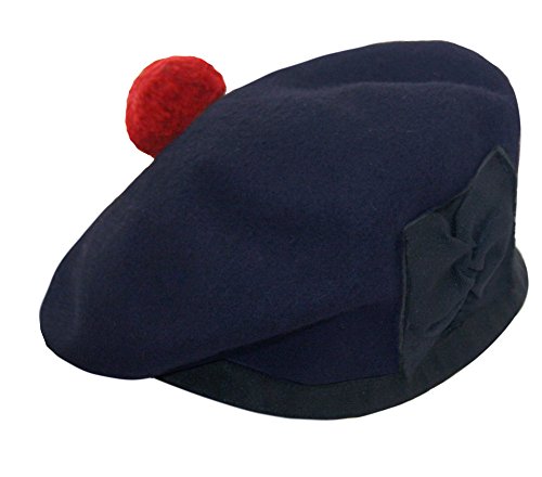 Maze Schottische Balmoral-Mütze aus Wolle Hut barett
