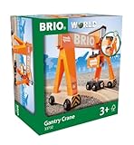 BRIO World 33732 Container Verladekran - Zubehör für die BRIO Holzeisenbahn – Empfohlen für Kinder ab 3 Jahren, 18 x 9 x 15 cm