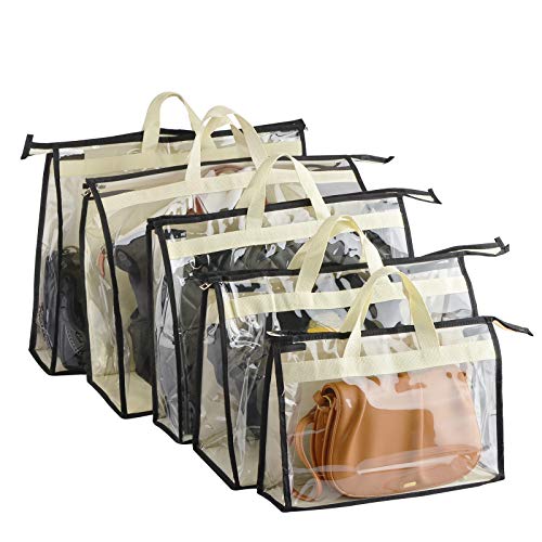 Romote Handtasche Aufbewahrung Handtaschen-Speicher 5PCS transparenten Handtaschen Staub-Speicher-Beutel Anti-Staub-Geldbeutel-Speicher-Beutel, Staubbeutel-Handtaschen-Staubschutztasche