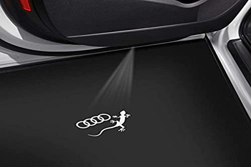 Audi 4G0052133K Einstiegsleuchten LED Projektion Einstiegsbeleuchtung Projektor, Ringe mit Gecko