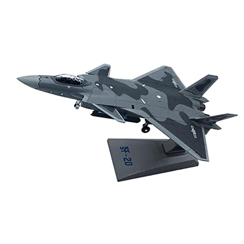 Milageto Realistisches Aolly Diecast 1/100 J-20 Metall-Kampfflugzeugmodell mit Stand-Home-Ornamenten