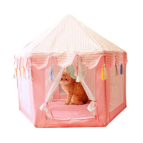 Jjoer hundezelt Indoor haustierzelt Pop Up Hundezelt Faltbares Katzenbett Wasserdichtes Hundezelt Hundebett im Freien Hundehütte im Freien pink
