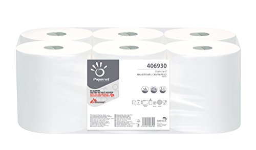 PAPERNET Standard Handtuch Innen und Außenabwicklung 1-lagig, 6 Stück, weiß,406930