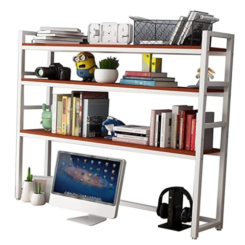 Kamnik 3-stufiges Desktop-Bücherregal für Computer – verstellbares Schreibtisch-Bücherregal, Organizer-Rack, Desktop-Bücherregal, Aufbewahrungsregal, Mehrzweck-Bücherregal aus Metall auf der Arbeit