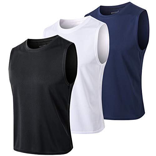 MEETYOO Tank Top Herren, Achselshirts Sport Ärmelloses Shirt Unterhemd Fitness Sleeveless Tshirt für Running Jogging Gym