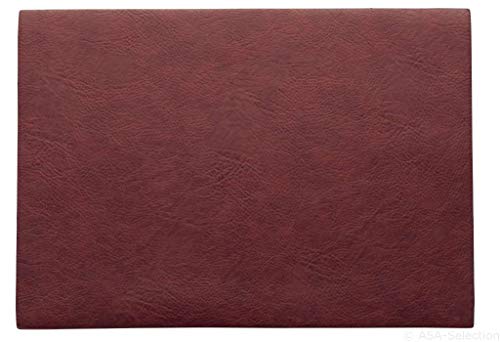 ASA - Tischset, Platzset - Farbe: Rosewood Rot - Kunstleder - 46 x 33 cm - 6er Set