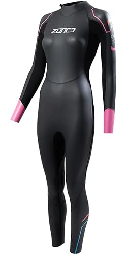 Zone3 Womens Aspect Breaststroke Back Zip Swim Wetsuit WS23WAPT101 - Black/Pink Zone3 Womens Wetsuits - SL