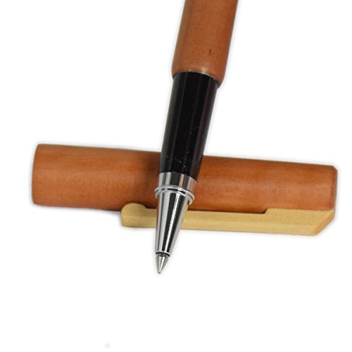 Personalisierter Tintenroller/Tintenschreiber aus geöltem Birnenholz | geeignet für Rechts- und Linkshänder | Nachfüllbar | nachhaltige Handarbeit aus Deutschland