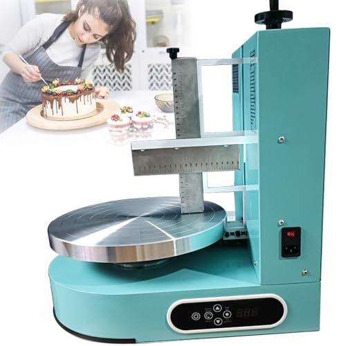 Qiang Kuchendekorations-Beschichtungsmaschine,Kuchen Glätter Richt Maschine,Kuchenbuttercreme-Verteilmaschine,Justierbarer Creme Glätter Kuchen Poliermittelpolierer,Green-6-14in