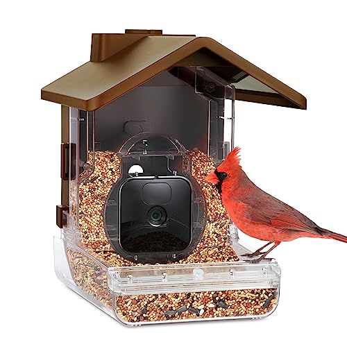 Wasserstein Vogelhaus-Kamera-Gehäuse kompatibel mit Blink, Wyze und Ring-Kamera - Vogelfutterstation für Vogelbeobachtung mit Ihrer Sicherheitskamera - (Kamera Nicht enthalten)