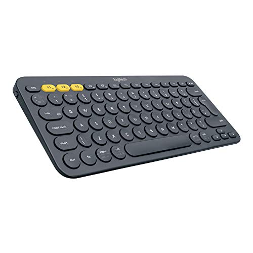 Logitech K380 Bluetooth-Tastatur für Windows, Mac, Chrome und Android dunkelgrau (QWERTY, UK-Tastaturlayout)
