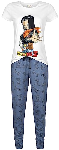 Dragon Ball Z - Android 17 Frauen Schlafanzug weiß/blau M 70% Polyester, 30% Baumwolle Anime, Gaming