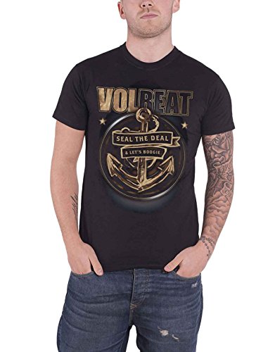 Volbeat T Shirt Anchor Band Logo Nue offiziell Herren Schwarz