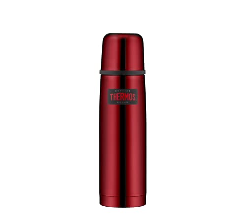 THERMOS Light & Compact Thermosflasche, Edelstahl, Rot, 0,5 Liter