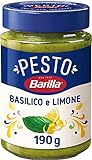 6x Barilla Pesto mit Basilikum und Zitrone, Gluten -frei, Sauce bereit für leckere und frische Pasta, 190 g + italian Gourmet polpa 400g