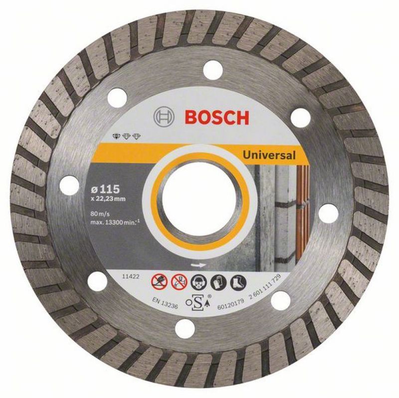 Bosch Diamanttrennscheibe Standard for Universal Turbo, 115x22,23x2x10 mm, 10er-Pack 2608603249