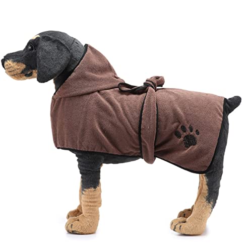 SUSOSU Starkes Saugfähiges Handtuch für Haustiere 1 Packung Hundehandtuch Bademantel Decke Praktischer für Haustiere,Braun,XL