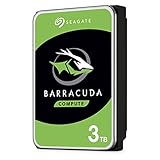 Seagate Barracuda 3TB interne Festplatte HDD, 3.5 Zoll, 5400 U/Min, 256 MB Cache, SATA 6GB/s, silber, Modellnr.: ST3000DM007