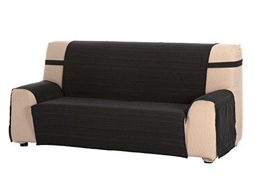 Martina Home deckt Sofa/salvasofa Modell Ribera Farbe Maßnahme 2-Sitzer 130 x 210 cm, Stoff, Schwarz, 32 x 42 x 8 cm