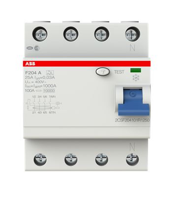 ABB FI-Schutzschalter Pro M compact F204-A25 25 A, 4-polig, 0,03 A