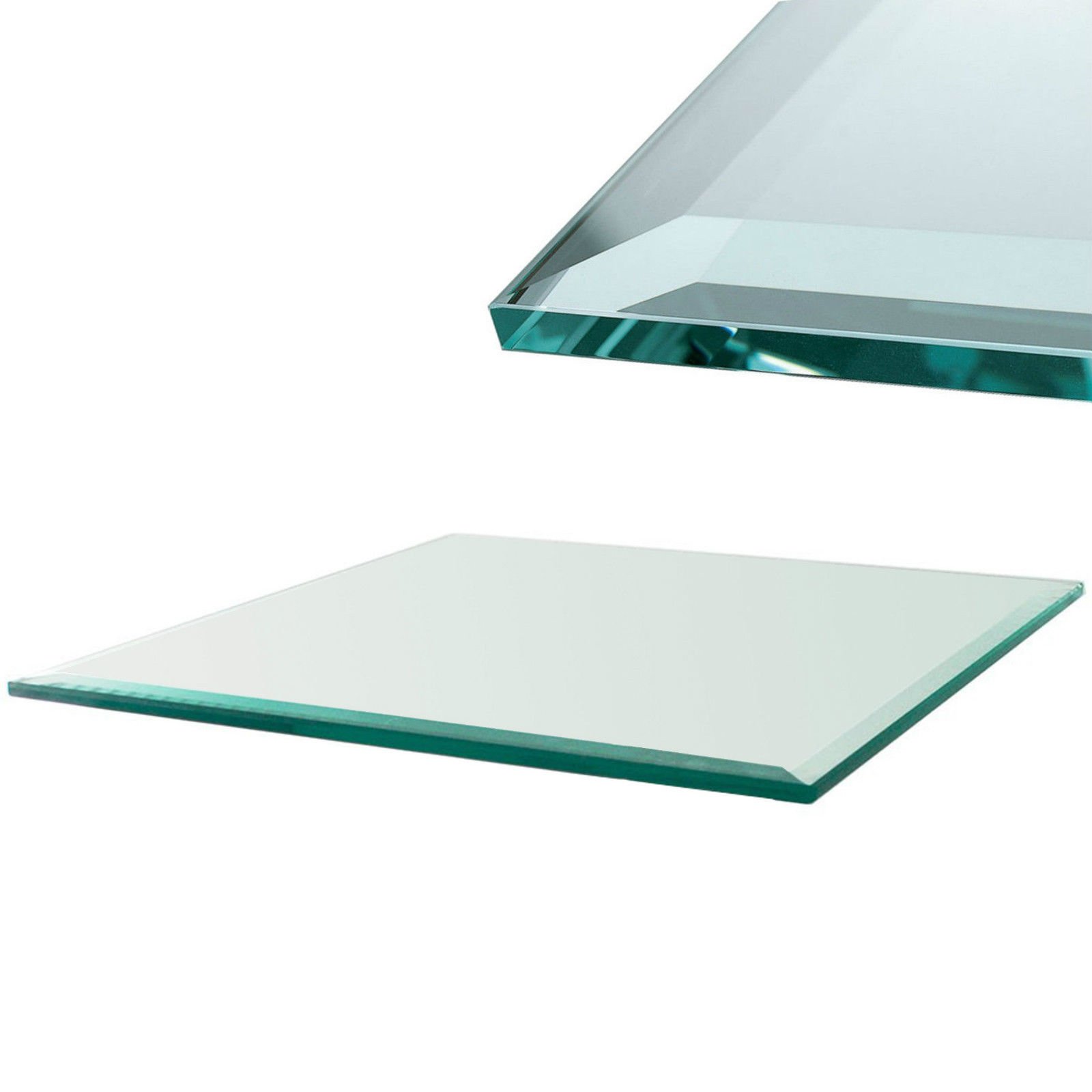 Euro Tische Glasplatte für Kaminofen und Tischplatte in 80x70cm Facettenschliff, Schutzplatte mit 6mm ESG Sicherheitsglas, Funkenschutzplatte, Glasboden für Kamin (Klarglas)