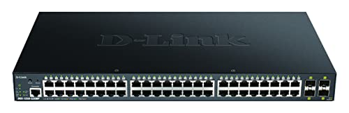 D-Link DGS 1250-52XMP - Switch - L3 Lite - Smart - 48 x 10/100/1000 (PoE) + 4 x 10 Gigabit SFP+ - an Rack montierbar - PoE (370 W)