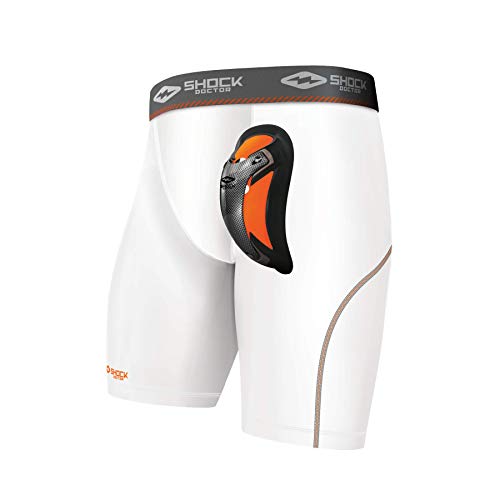 Shock Doctor Herren Compression With Ultra Carbon Flex Cup Short, weiß, S