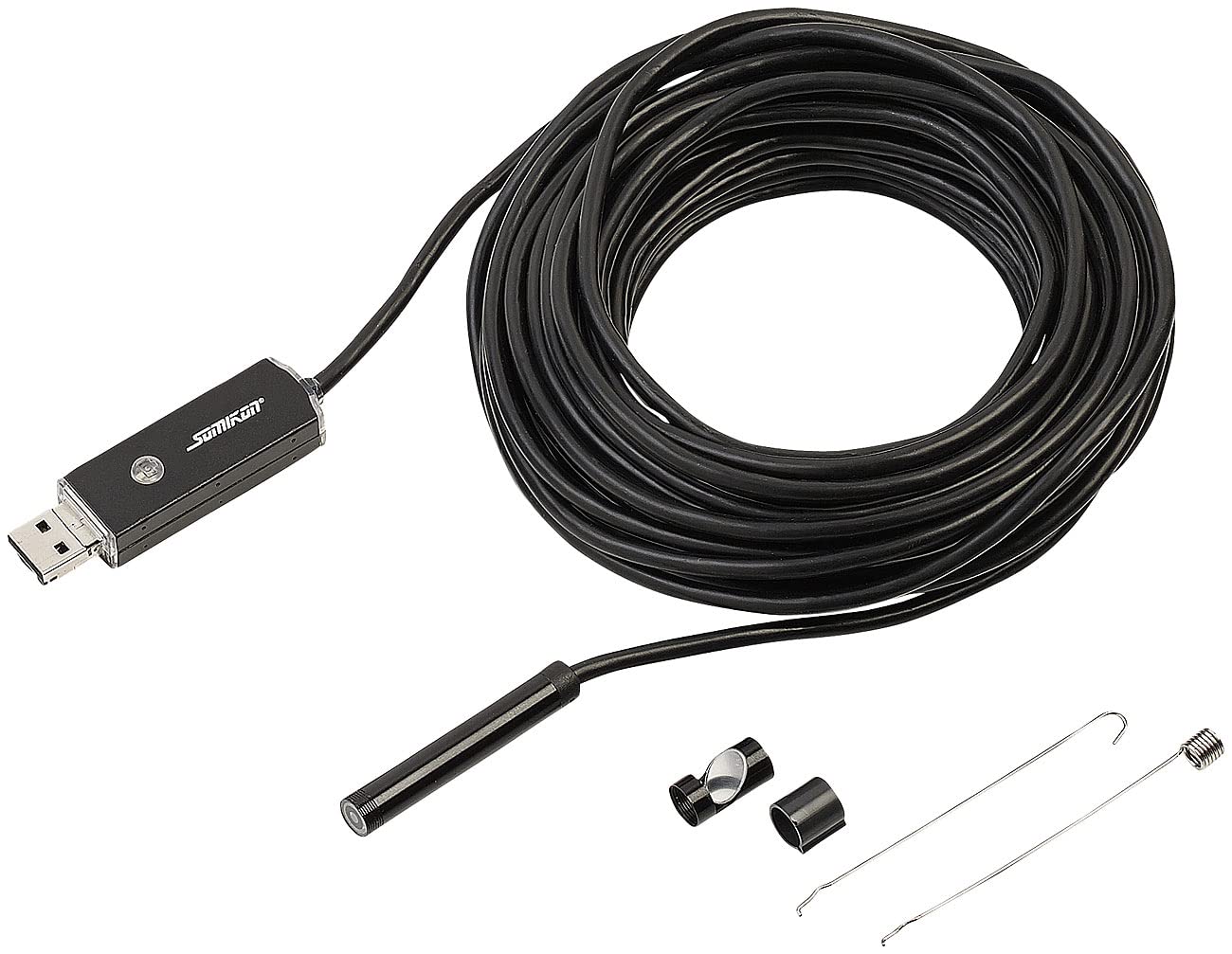 Somikon Inspektionskamera: USB-HD-Endoskop-Kamera für PC und OTG-Android-Smartphone, 10 m, IP67 (Endoskop Kamera Windows 10, Schlauchkamera für Handy, Endoskopie)