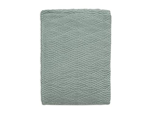 Jollein 517-522-65285 Kinder-Decke Strick mit Fleece Knit ash green Gr. 100x150 cm