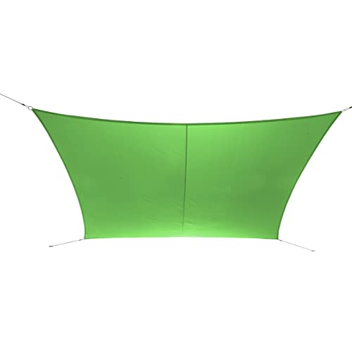 Ribelli Sonnensegel - mit Spannseilen zur Befestigung - Alternative zum Sonnenschirm Größen bis 8 Meter - Eisenringe für erhöhte Stabilität - UV30+ (2x4m, Grün)