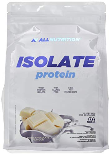 ALLNUTRITION Isolate Protein Eiweiß Shake Molkeprotein Pures Isolat Bodybuilding 908 g (White Chocolate - Weiße Schokolade)