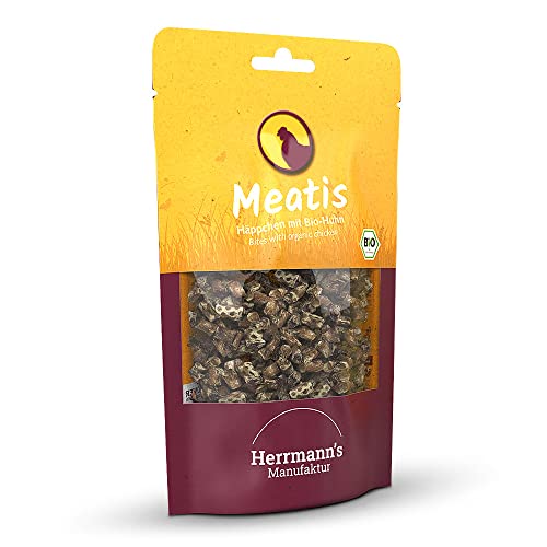 Herrmann's - Meatis Bio-Huhn mit Hirse - 6 x 80g - Snacks - Hundefutter