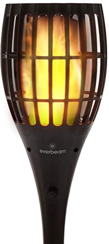 Everbeam P1 Solar-Fackeln mit flackernder Flamme - Unsere wasserdichten Solar-Tiki-Fackeln für den Außenbereich sind mit 96 LED-Lampen ausgestattet- 4 Packung