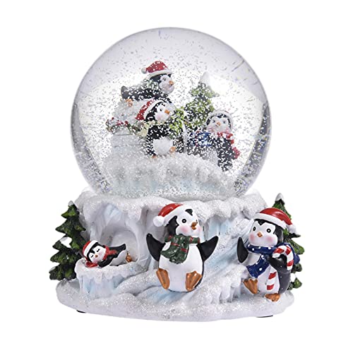 Bexdug Pinguin-Schneekugel Für Weihnachten, Weihnachts Schneekugel,schneit Spieluhr Home Decor,Tischdekoration Und Geschenk, Glas