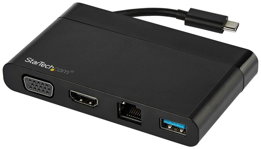 Startech.Com Adatattore Multi-Porta USB-C Con HDMI e Vga, 1X USB-A, Mac/Windows/Chrome, 4K, 1Xa, Gbe, Adatattore USB-C Portatile