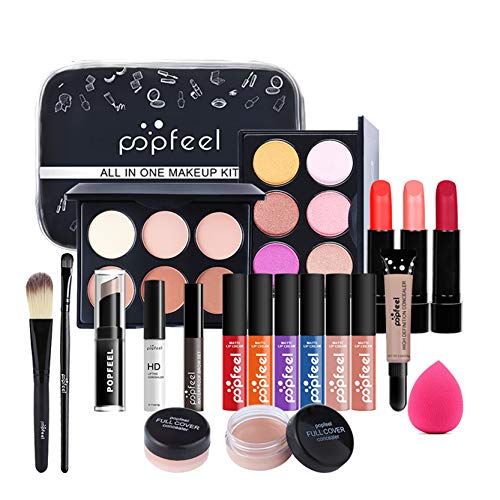 CHSEEA Schmink Geschenkset Make-Up Set Kosmetik Makeup Paletten Schminkkoffer Schminke für Gesicht, Augen und Lippen #7