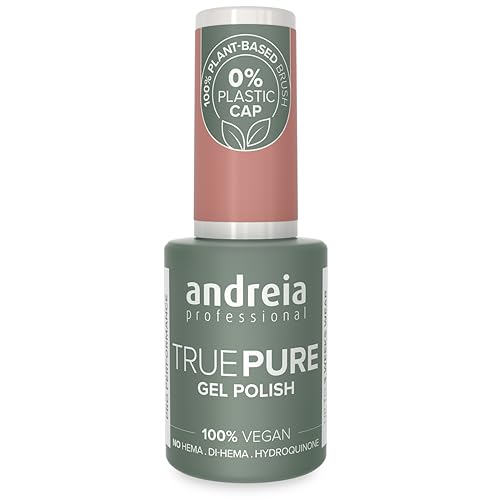 Andreia True Pure Gel-Nagellack, semi-permanent, 100 % vegan, Profi-Gel, Maniküre, intensiver Glanz, hält bis zu 3 Wochen – 10,5 ml T29 Nude-Rosa