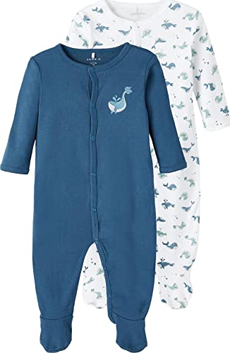 Baby Schlafanzug NBMNIGHTSUIT Doppelpack blau Gr. 62 Jungen Kinder