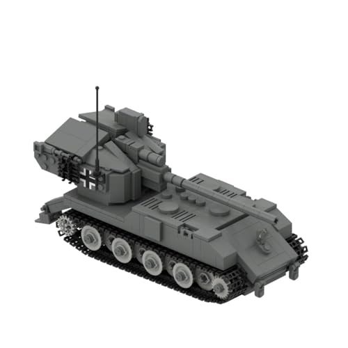 Spicyfy Militär Panzer Bausteine Modell, 575 Teile Artillerie-Träger E-100 Panzer Spielzeug Bausatz Geschenk für Kinder Erwachsene, Klemmbausteine Technik Militär Fahrzeug Konstruktionspielzeug