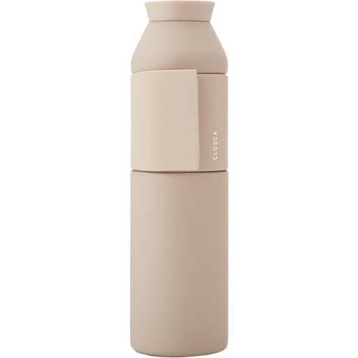 Closca Wasserflasche aus Edelstahl Bottle Wave. Thermosflasche zum Einhängen für Kinder und Erwachsene. BPA-frei (Sahara, 600 ml)