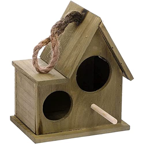 TIANYIA Vogelkäfig aus Holz mit Stolperloch, kreatives Vogelhaus für kleine Vögel, Vogel, warme Zuchtbox Sittiche
