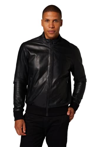 RICANO Lalo – Herren Lederjacke (Slim Fit) mit Strickeinsatz – echtes (Premium) Lamm Leder