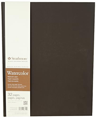 Strathmore 400 Series Aquarell-Notizbuch, gebunden, 27,9 x 35,6 cm, 16 Blatt – STR-467-11