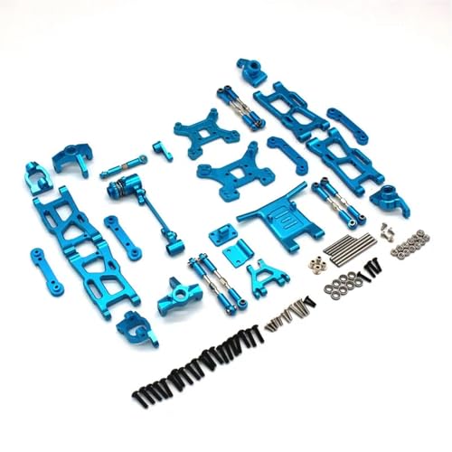 UNARAY Passend for Wltoys 144001 144010 124018 124019 RC Car Metall Upgrade Verbrauchsteile Kit (Size : Blue)