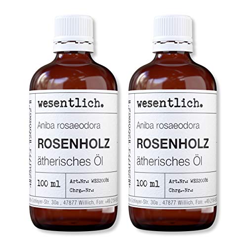 wesentlich. Rosenholzöl - ätherisches Öl - 100% naturrein (Glasflasche) - u.a. für Duftlampe und Diffuser (2x100ml)