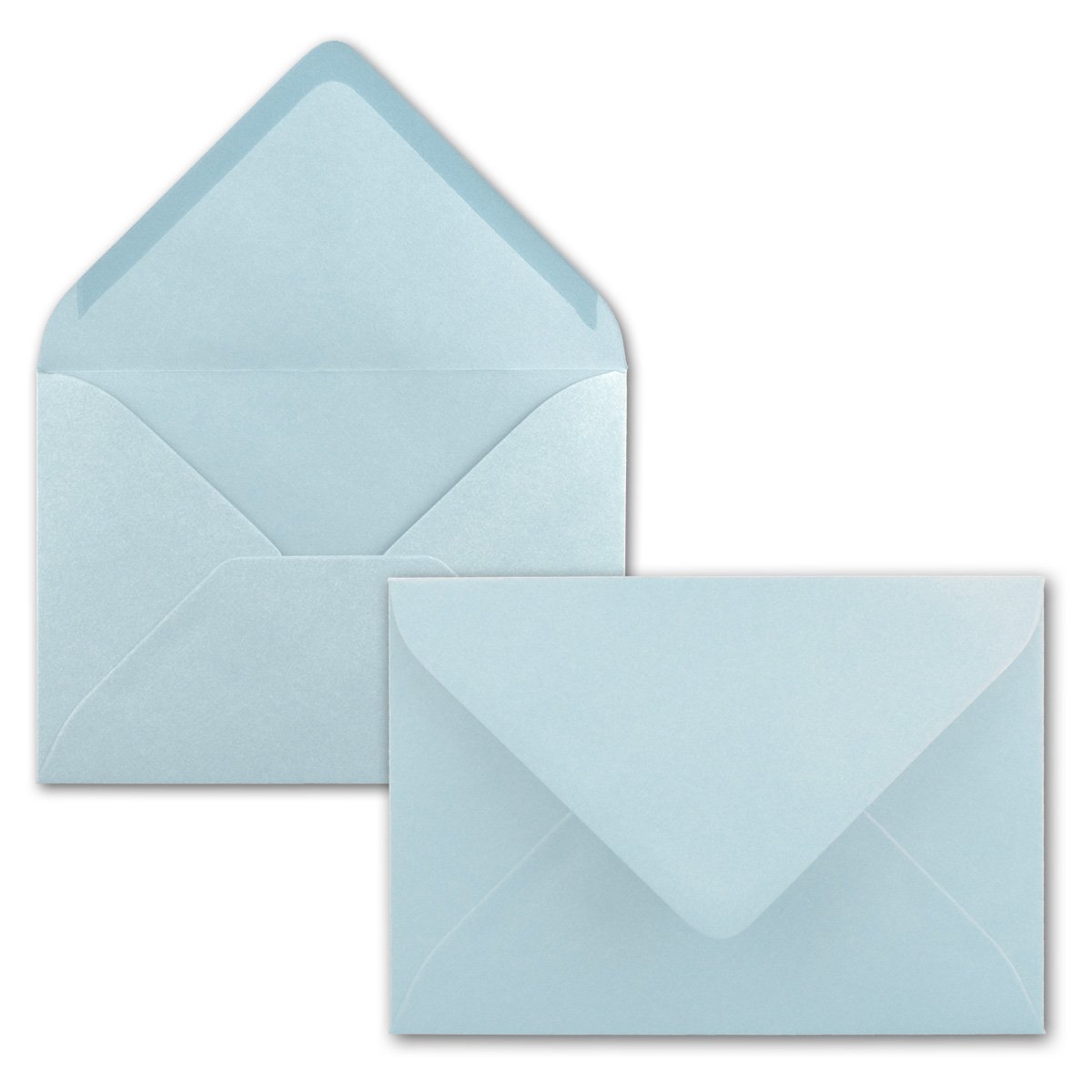 150 Brief-Umschläge - Hell-Blau - DIN C6-114 x 162 mm - Kuverts mit Nassklebung ohne Fenster für Gruß-Karten & Einladungen - Serie FarbenFroh