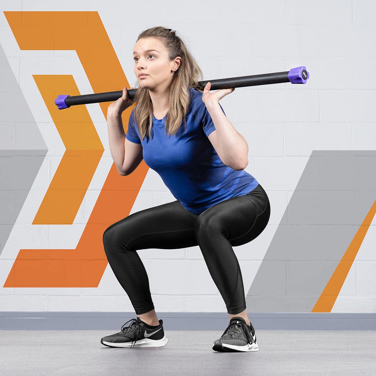 METIS Gym Aerobic Gewichtsstange – Stange für Pilates, Heimfitness usw. | 5x Gewichtsoptionen: 2kg bis zu 10kg | Schaumstoffgepolsterter Griff | Gleichmäßige verteilte Gewicht (10kg)