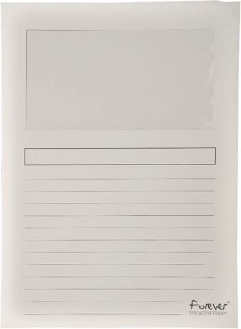 EXACOMPTA Sichtmappe Forever®, Karton (RC), 120 g/m², A4, 22 x 31 cm, weiß (100 Stück), Sie erhalten 1 Packung á 100 Stück